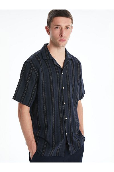 LC Waikiki Regular Fit Short Sleeve Striped Men's Shirt