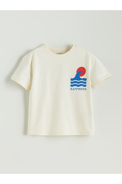 LC Waikiki Νέα σεζόν Crew Neck Printed Boy's Tisort - S5N914Z1