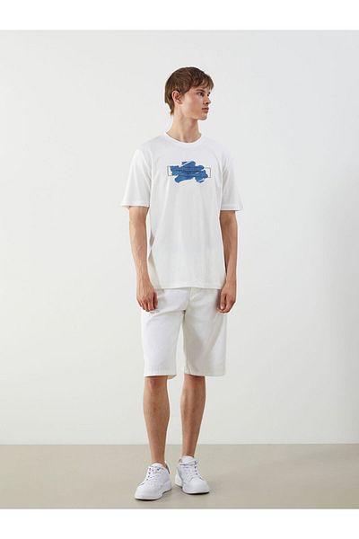 LC Waikiki New Season Crew Neck Printed Combed Cotton Men's T-Shirt - S5Qd54Z8