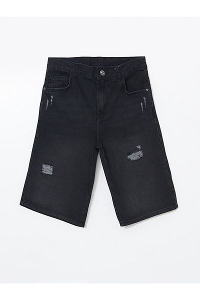 LC Waikiki Boys' Jean Shorts with Adjustable Elastic Waist