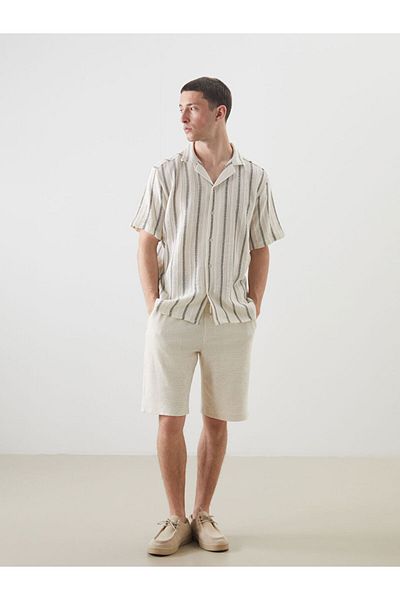 LC Waikiki Regular Fit Short Sleeve Striped Men's Shirt