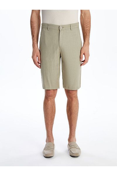 LC Waikiki Comfortable Fit Linen Blended Men's Shorts
