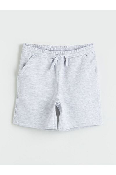 LC Waikiki Gray Basic Boy's Shorts with Elastic Waist