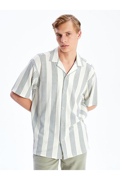 LC Waikiki Regular Fit Short Sleeve Patterned Men's Shirt