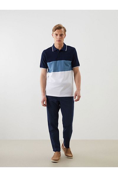 LC Waikiki Polo Neck Color Block Pique Men's T-Shirt