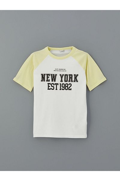 LC Waikiki Crew Neck Printed Boy's T-Shirt