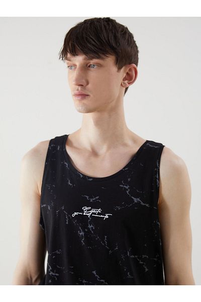 LC Waikiki Ανδρικό αμάνικο μπλουζάκι με στάμπα New Season Crew Neck - S5FD95Z8