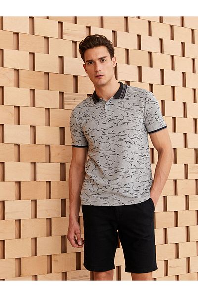 LC Waikiki Polo Neck Short Sleeve Patterned Pique Men's T-Shirt