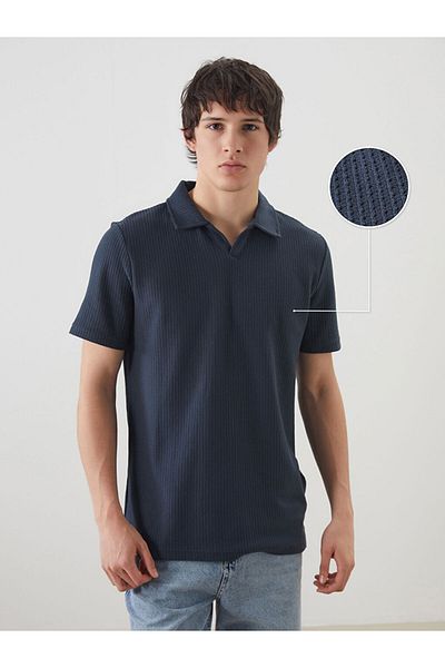 LC Waikiki Polo Neck Men's Textured T-Shirt