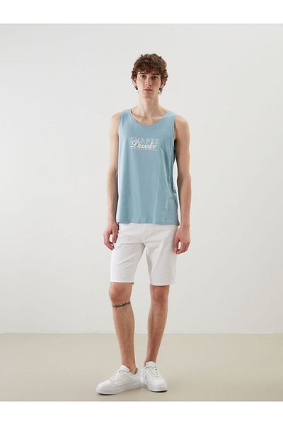 LC Waikiki New Season Crew Neck Printed Men's Sleeveless T-Shirt - S5Fd99Z8