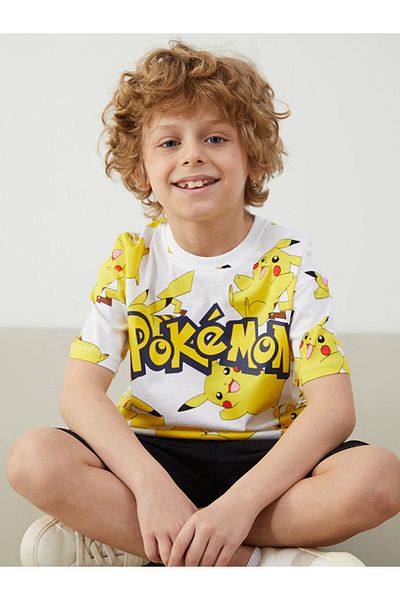 LC Waikiki Crew Neck Pokemon Printed Boys' T-Shirt