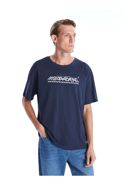 LC Waikiki Crew Neck Short Sleeve Printed Combed Cotton Men's T-Shirt