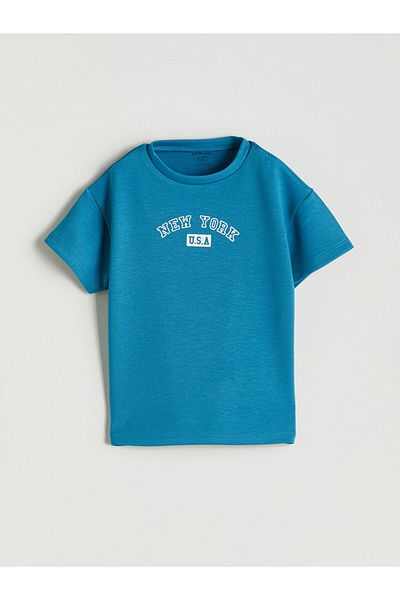 LC Waikiki Printed Baby Boy T-Shirt and Shorts 2-Piece Set
