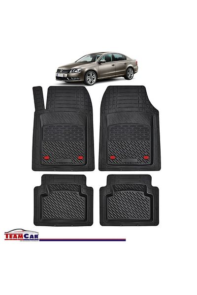 TEAMCAR ® Car Mats Tray Type Compatible with Volkswagen Passat B7 Sedan (2010–2014)