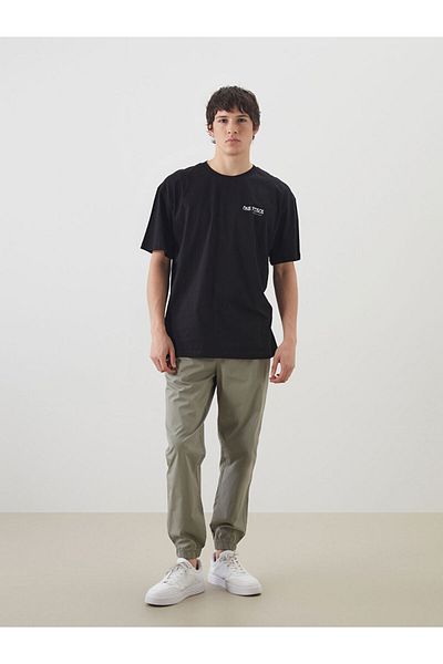 LC Waikiki Crew Neck One Piece Printed Combed Cotton Men's T-Shirt