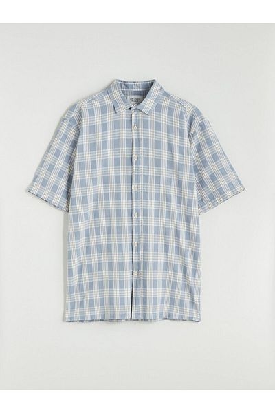 LC Waikiki Regular Fit Short Sleeve Plaid Men's Shirt