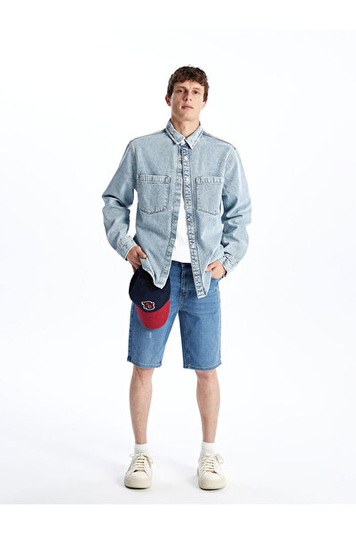 LC Waikiki Indigo Skinny Fit Men's Jean Shorts