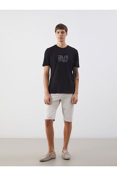 LC Waikiki Crew Neck Printed Combed Cotton Men's T-Shirt