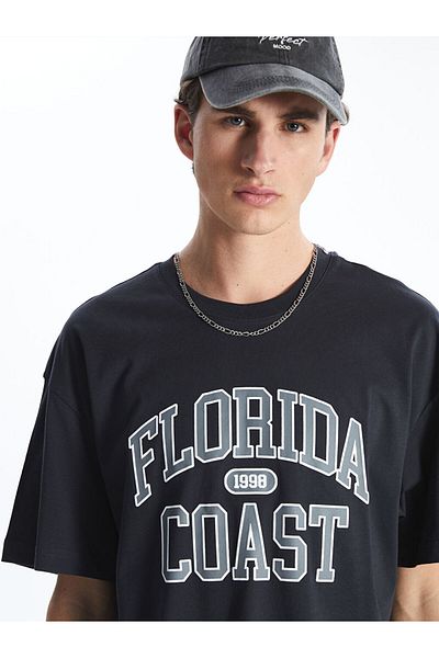 LC Waikiki Crew Neck Printed Combed Cotton Men's T-Shirt