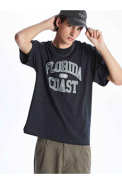 LC Waikiki Crew Neck Printed Combed Cotton Men's T-Shirt
