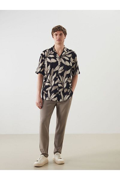 LC Waikiki Regular Fit Short Sleeve Patterned Men's Shirt