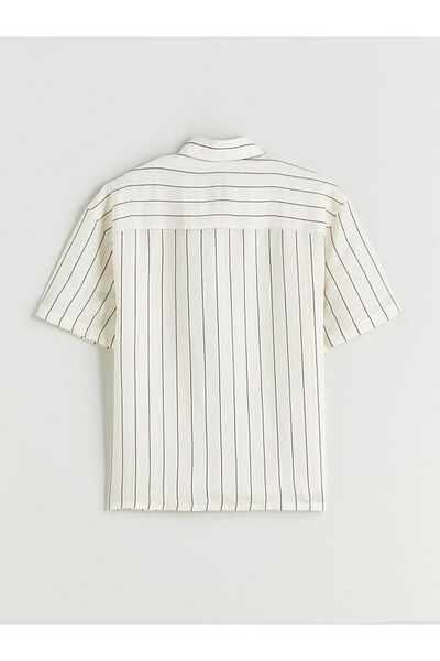 LC Waikiki Comfortable Fit Short Sleeve Striped Men's Shirt