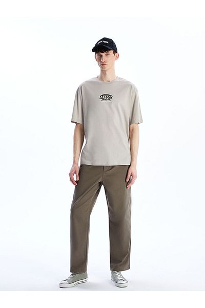 LC Waikiki Crew Neck Printed Combed Cotton Men's T-Shirt