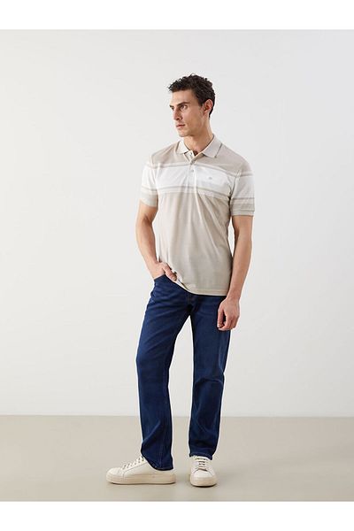 LC Waikiki Polo Neck Striped Pique Pocket Men's T-Shirt