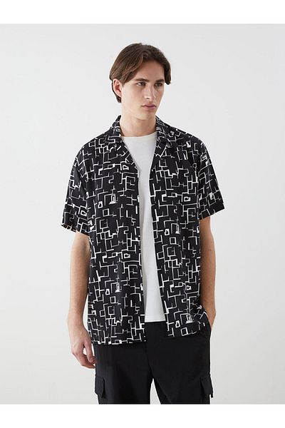 LC Waikiki Regular Fit Short Sleeve Patterned Men's Shirt