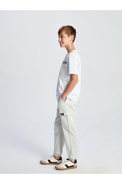 LC Waikiki Boys' Cargo Jogger Pants with Elastic Waist