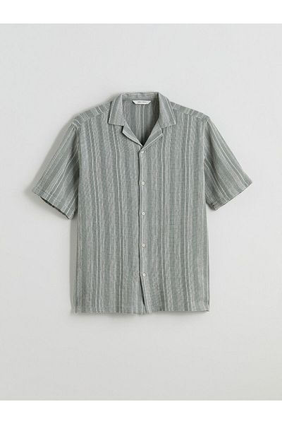 LC Waikiki Regular Fit Resort Collar Short Sleeve Men's Shirt