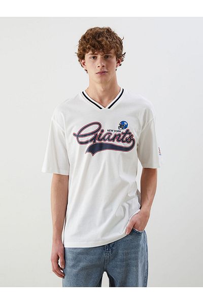 LC Waikiki V-Neck Nfl Printed Men's T-Shirt