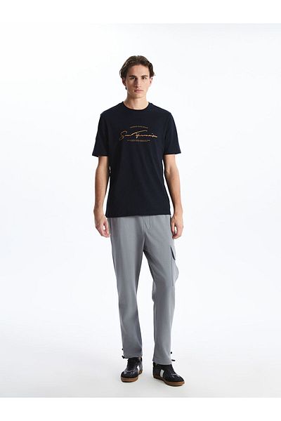 LC Waikiki Crew Neck California Printed Combed Cotton Men's T-Shirt