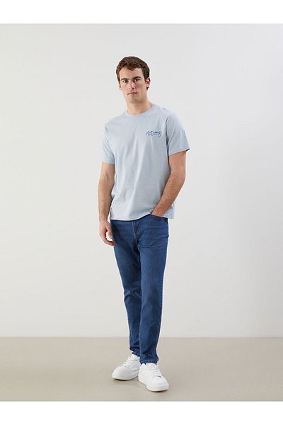 LC Waikiki Crew Neck Printed Combed Cotton Men's T-Shirt