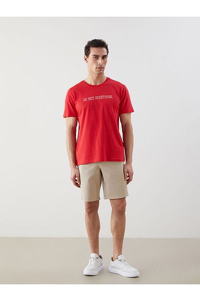 LC Waikiki New Season Crew Neck Printed Combed Cotton Men's T-Shirt - S5Kp04Z8