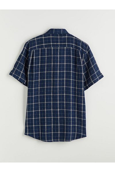 LC Waikiki New Season Regular Fit Short Sleeve Plaid Poplin Men's Shirt - S5Ff94Z8