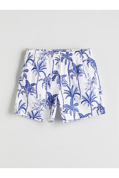 LC Waikiki Xside Navy Blue Short Length Patterned Men's Swim Shorts