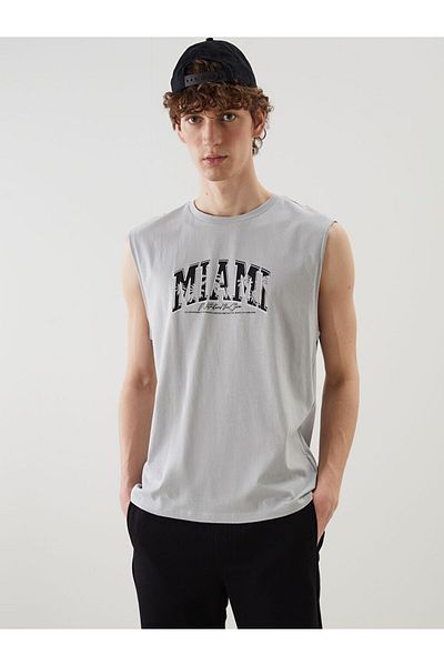 LC Waikiki Crew Neck Printed Men's Sleeveless T-Shirt