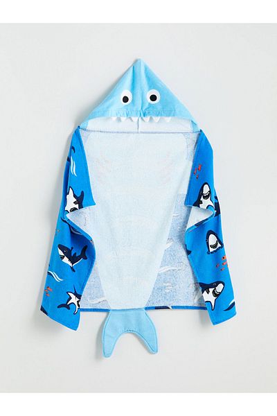 LC Waikiki Boy's Beach Towel with Shark Figure