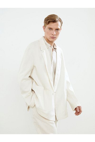 LC Waikiki Comfortable Fit Linen Look Men's Blazer Jacket
