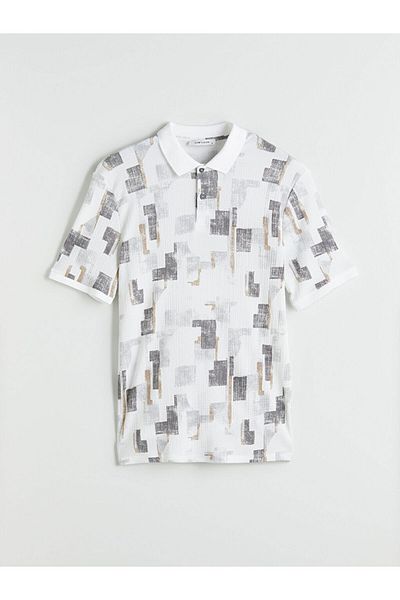 LC Waikiki Polo Neck Patterned Pique Men's T-Shirt
