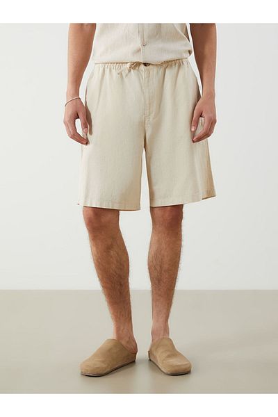 LC Waikiki Ανδρικό σορτς New Season Comfortable Fit Λινό Μικτό - S5IP44Z8