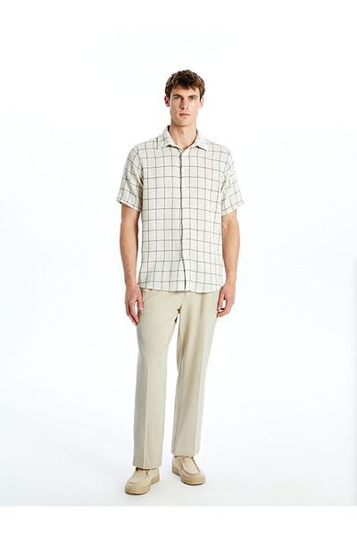 LC Waikiki Regular Fit Short Sleeve Plaid Men's Shirt