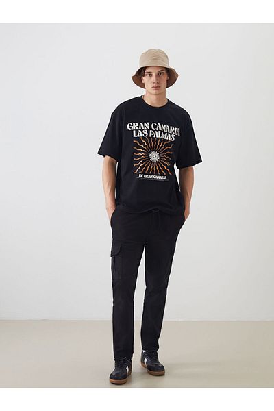 LC Waikiki New Season Crew Neck εμπριμέ χτενισμένο βαμβακερό ανδρικό Tisort - S5Q996Z8