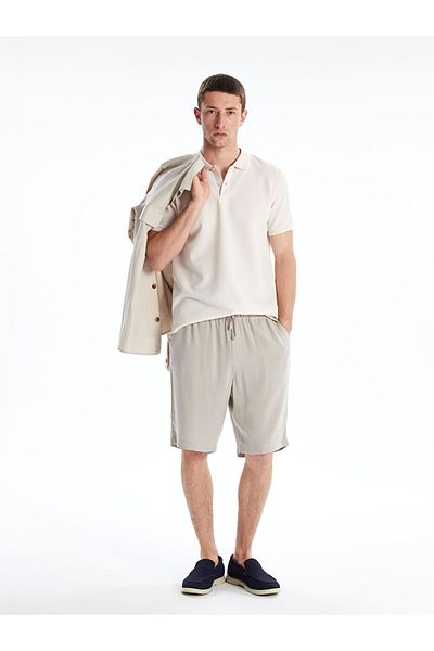 LC Waikiki Standard Fit Linen Blended Men's Shorts