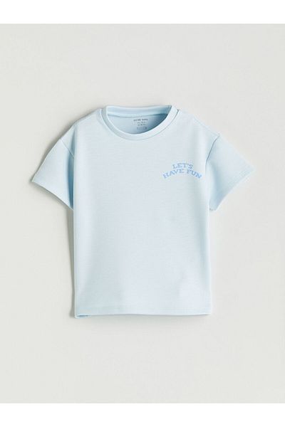 LC Waikiki Printed Baby Boy T-Shirt and Shorts 2-Piece Set