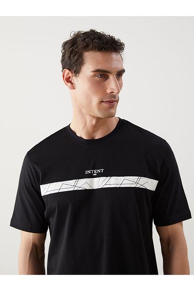 LC Waikiki Crew Neck Printed Combed Cotton Men's T-Shirt