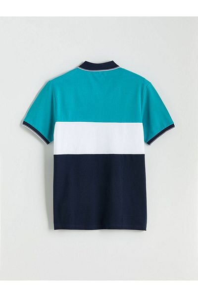 LC Waikiki Polo Neck Color Block Pique Men's T-Shirt