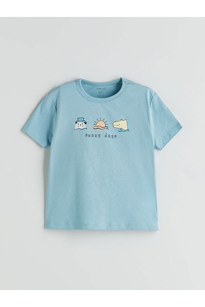 LC Waikiki Crew Neck Printed Baby Boy T-Shirt