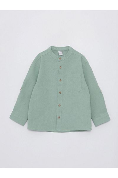 LC Waikiki Collar Long Sleeve Basic Baby Boy Shirt